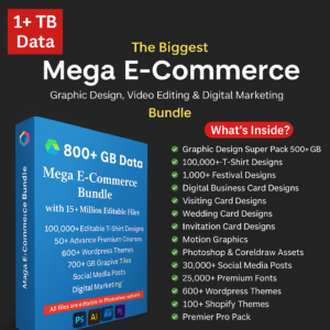 The Mega Master Bundle: Your Complete E-Commerce, Graphic Design, Video Editing & Digital Marketing Arsenal MRR Rights